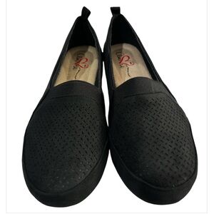 MIA Perforated Black Loafers